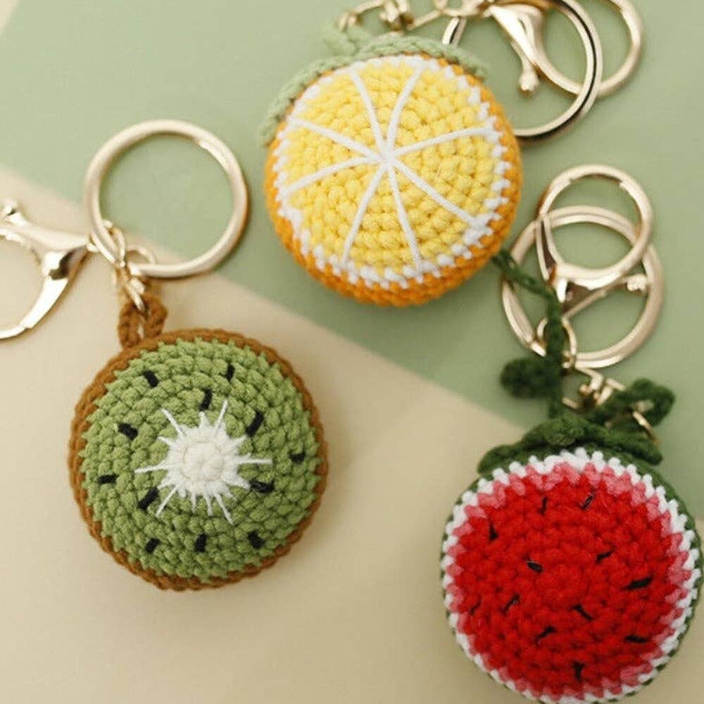 Watermelon Crochet Keychain - Picture 2 of 3